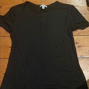 Hanes Black Fitted Short Sleeve T-Shirt